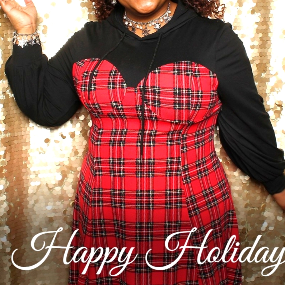 Tartan Plaid Hoodie Dress